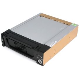 StarTech.com Aluminum Black SATA Hard Drive Drawer - Storage mobile rack - black