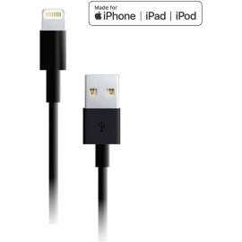 4XEM 6ft 2m Black Lightning cable for Apple iPhone/iPad/iPod - MFI Certified