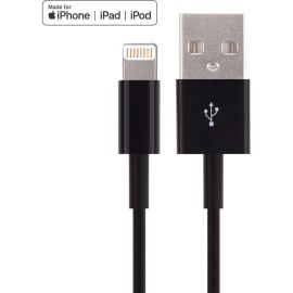 4XEM 10FT 3M Black Lightning cable for Apple iPhone/iPad/iPod - MFi Certified