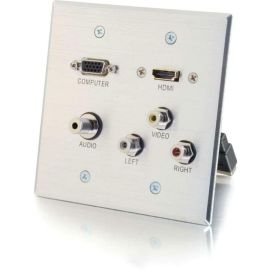 C2G HDMI, VGA, 3.5mm, Composite Video & Stero Audio Pass Through Wall Plate