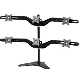 Amer Mounts Stand Based Hex Monitor Mount for four 15