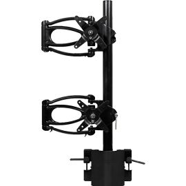 16IN POLE BLACK VERTICAL FLUSH MOUNT DUAL W/ADJUSTABLE PIVOTS