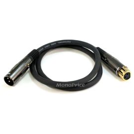 MONOPRICE 3FT PREMIER SERIES XLR MALE TO XLR FEMALE 16AWG CABLE (GOLD PLATED) (M