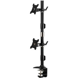 Amer Mounts Clamp Based Vertical Dual Monitor Mount for two 15