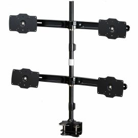 Amer Mounts Quad Monitor Clamp mount Supports Flat Panel Size up to 32