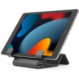 UNIVERSAL TABLET HOLDER WITH KEYED CABLE LOCK BLACK