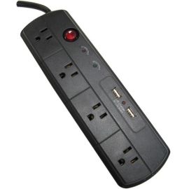 4 OUTLET POWER STRIP 1050J PLASTIC 4FT