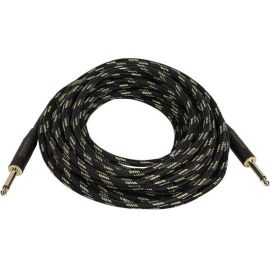 T/S (1/4 )MALE CABLE - BLACK & GOLD 35FT