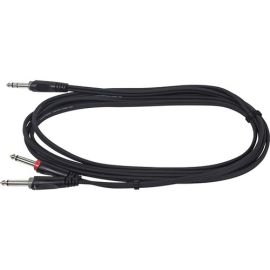 MONOPRICE 3 METER (10FT) 1/4INCH TRS MALE TO TWO 1/4INCH TS MALE INSERT CABLE