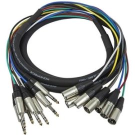 TRS TO XLR M/M SNAKE CABLE 3 M, 8-CHAN