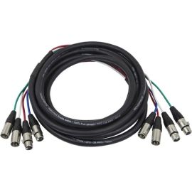 XLR(M) TO XLR (F)SNAKE CABLE_6 M, 4-CHAN