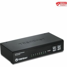 TRENDnet 8-Port CAT5 KVM Switch, CAT5 Cables up to 30m, USB, PS/2, Hot-Keys, VGA, Dual Console, TK-CAT508