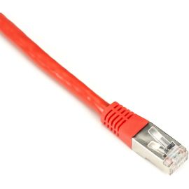 Black Box CAT6 250-MHz Stranded Patch Cable Slim Molded Boot - S/FTP, CM PVC, Red, 1FT