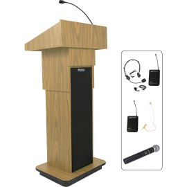 EXECUTIVE ADJ COLUMN LECTERN - WRLS -OK