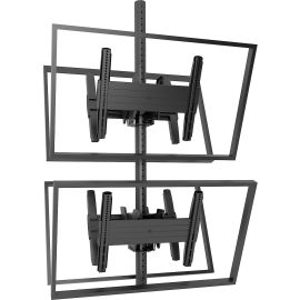 Chief Fusion 1x2 Stacker Medium Ceiling Display Mount - For Flat Panel Displays - Black