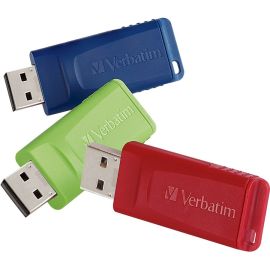 8GB Store 'n' Go USB Flash Drive - 3pk - Red, Green, Blue