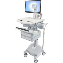 Ergotron StyleView Cart with LCD Pivot, LiFe Powered, 6 Drawers