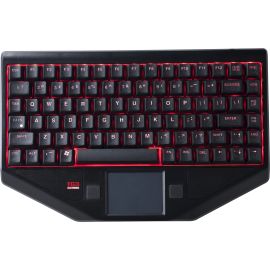 KEYBOARD; RUGGED 82 KEY KEYBOARD W/ TOUCHPAD AND RED BACKLIGHTING. STRAIGHT CORD