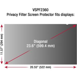 ViewSonic Privacy Filter Screen Protector Black