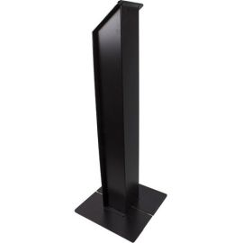 THE RADIUS FLOOR VESA STAND IS MANUFACTURED FROM POWDER COATED METAL AND HAS A L