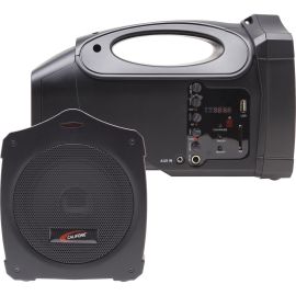 CALIFONE ULTRA PORTABLE PA SYSTEM. WIRELESS PORTABLE PA SYSTEM HAS 750 FT AUDIO