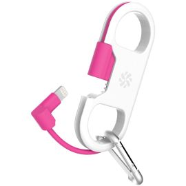 GOBUDDY CBL W/LIGHTNING CONNECTOR-WHT/PK