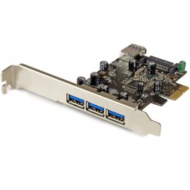 StarTech.com 4 Port PCI Express USB 3.0 Card - 3 External and 1 Internal - 5Gbps