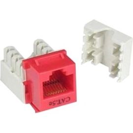 CAT5E KEYSTONE JACK 110 TYPE RED