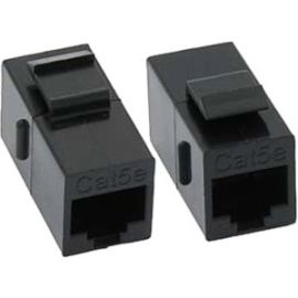 CAT5E RJ45 KEYSTONE IN-LINE COUPLER, BLK