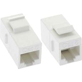 CAT5E RJ45 KEYSTONE IN-LINE COUPLER, WHT