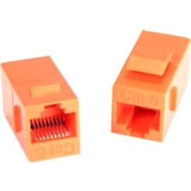 CAT6 RJ45 KEYSTONE IN-LINE COUPLER, ORG