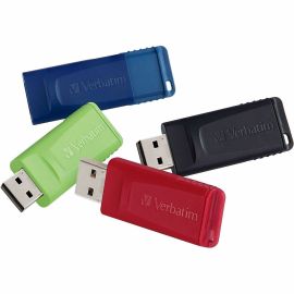 16GB Store 'n' Go USB Flash Drive - 4pk - Red, Green, Blue, Black