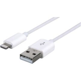 Manhattan iLynk USB Lightning Cable - MFi Certified - 3' - White