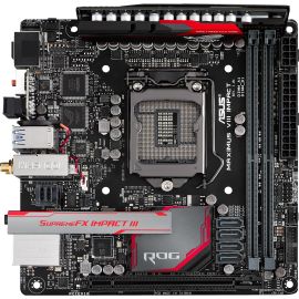 Asus ROG MAXIMUS VIII IMPACT Desktop Motherboard - Intel Z170 Chipset - Socket H4 LGA-1151 - Mini ITX