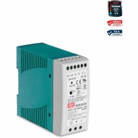 TRENDnet 60 W Single Output Industrial DIN-Rail Power Supply, Universal AC Input, Extreme -20 to 70 C (-4 to 158 F) Operating Temp, TI-M6024