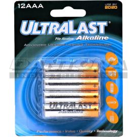 12 PACK CARDED AAA SIZE ALAKALINE BATTERIES