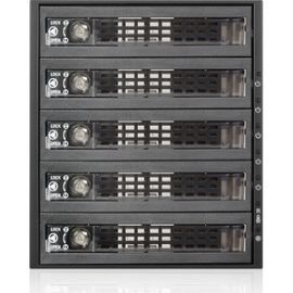 RAIDage BPU-350SATA-KL Drive Enclosure for 5.25" - 6Gb/s SAS, Serial ATA/600 Host Interface Internal - Black