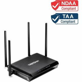 TRENDnet AC2600 MU-MIMO Wireless Gigabit Router, Increase WiFi Performance, WiFi Guest Network, Gaming-Internet-Home Router, Beamforming, 4K streaming, Quad Stream, Dual Band Router, Black, TEW-827DRU