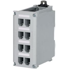 IndustrialNet DIN Rail Mount Patch Panel