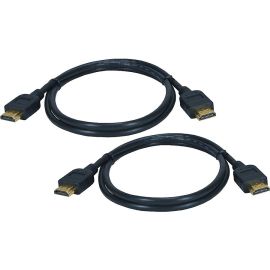 QVS 2-Pack 2-Meter High Speed HDMI UltraHD 4K Blu-ray HDTV Cables