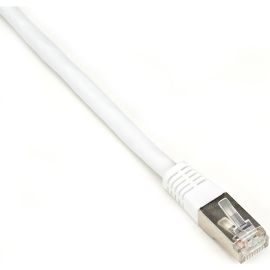 Black Box CAT6 250-MHz Stranded Patch Cable Slim Molded Boot - S/FTP, CM PVC, White, 1FT