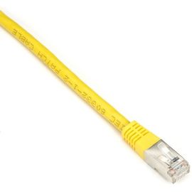 Black Box CAT6 250-MHz Stranded Patch Cable Slim Molded Boot - S/FTP, CM PVC, Yellow, 25FT