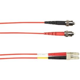 Black Box 1-m, ST-LC, 50-Micron, Multimode, PVC, Red Fiber Optic Cable