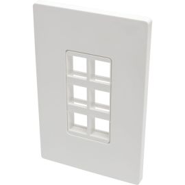 Tripp Lite by Eaton Single-Gang 6-Port Wall Plate Keystone Cat5/6 USB HDMI Dport RCA