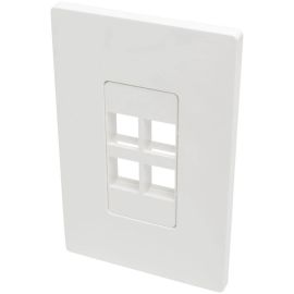 Tripp Lite by Eaton Single-Gang 4-Port Wall Plate Keystone Cat5/6 USB HDMI Dport RCA