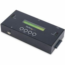 StarTech.com 1:1 Standalone Hard Drive Duplicator and Eraser, SAS/SATA HDD/SSD Cloner/Copier and Disk Eraser/Sanitizer/Wiper, Toolless