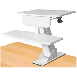 Kantek Desk Clamp On Sit To Stand Workstation White