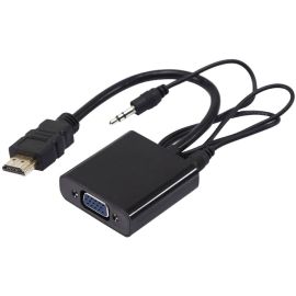 Axiom HDMI Male to VGA Female Adapter with Audio (Black)