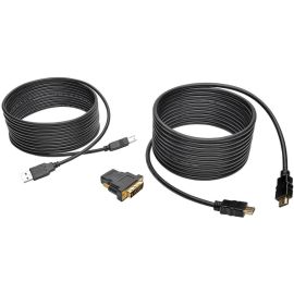 Tripp Lite by Eaton 15ft HDMI DVI USB KVM Cable Kit USB A/B Keyboard Video Mouse 15'