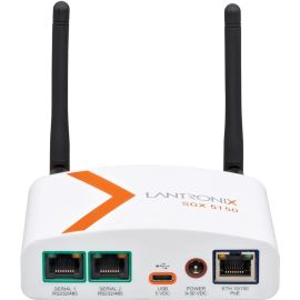 Lantronix SGX 5150 Wireless IoT Gateway, Dual Band 5G 802.11ac and 80211 b/g/n, USB Host and Device Modes, a single 10/100 Ethernet port, EU Model